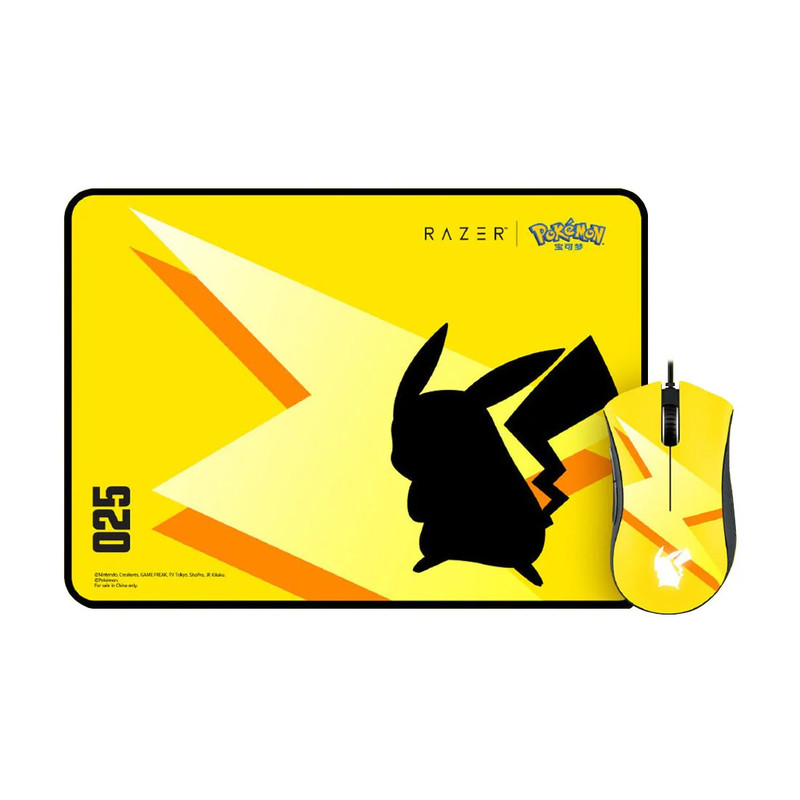 Razer x Pokémon Pikachu 2023 Special Edition Gaming Mouse and Mousepad Bundle - فأرة و حصيرة